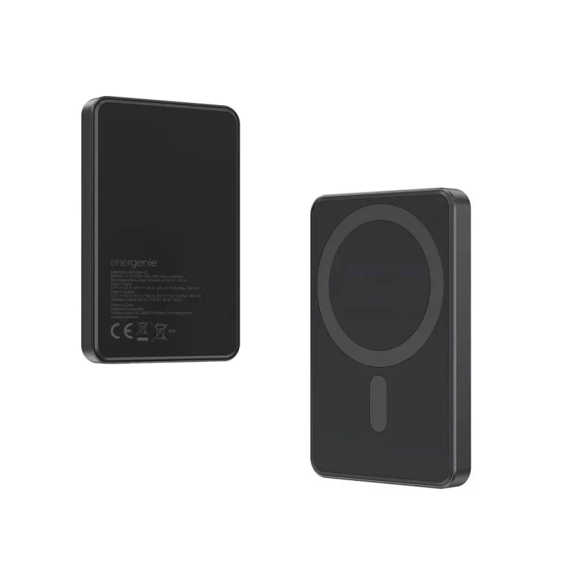 Gembird PB05-WPC15M-01 Magnetiline juhtmevaba toitepank 15W, 5000mAh, must
