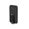 Gembird PB20-PD20-LCD-01 Fast Charging Power Bank with Integrated Cables, 20W, 20000 mAh, Black