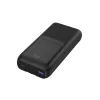 Gembird PB20-PD20-LCD-01 Fast Charging Power Bank with Integrated Cables, 20W, 20000 mAh, Black