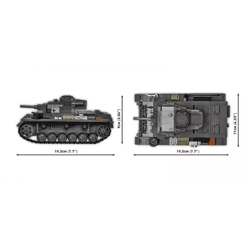COBI 958 PCS HC WWII Panzer III Ausf. H Ehitusklotside Komplekt