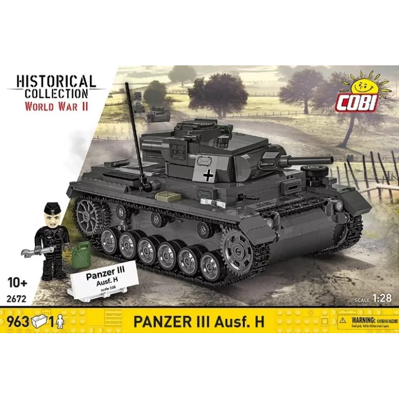 COBI 958 PCS HC WWII Panzer III Ausf. H Ehitusklotside Komplekt