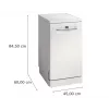 Bosch Serie 2 SPS2HKW55E vabaltseisev kitsas nõudepesumasin, 10 kattekohta, valge
