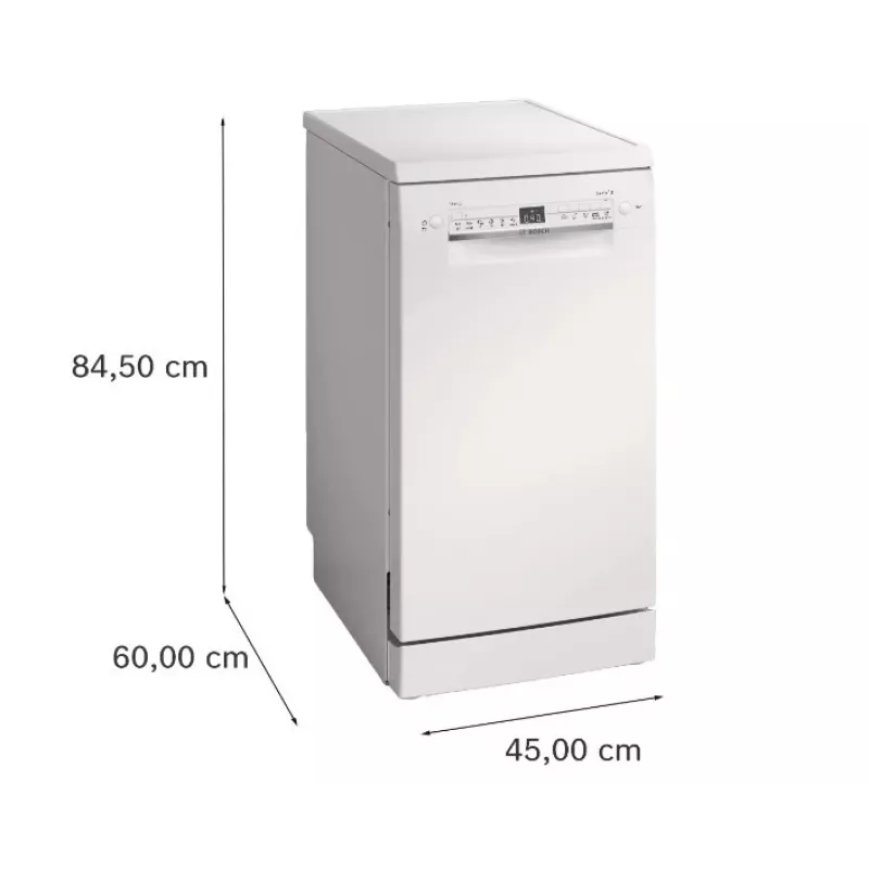 Bosch Serie 2 SPS2HKW55E vabaltseisev kitsas nõudepesumasin, 10 kattekohta, valge
