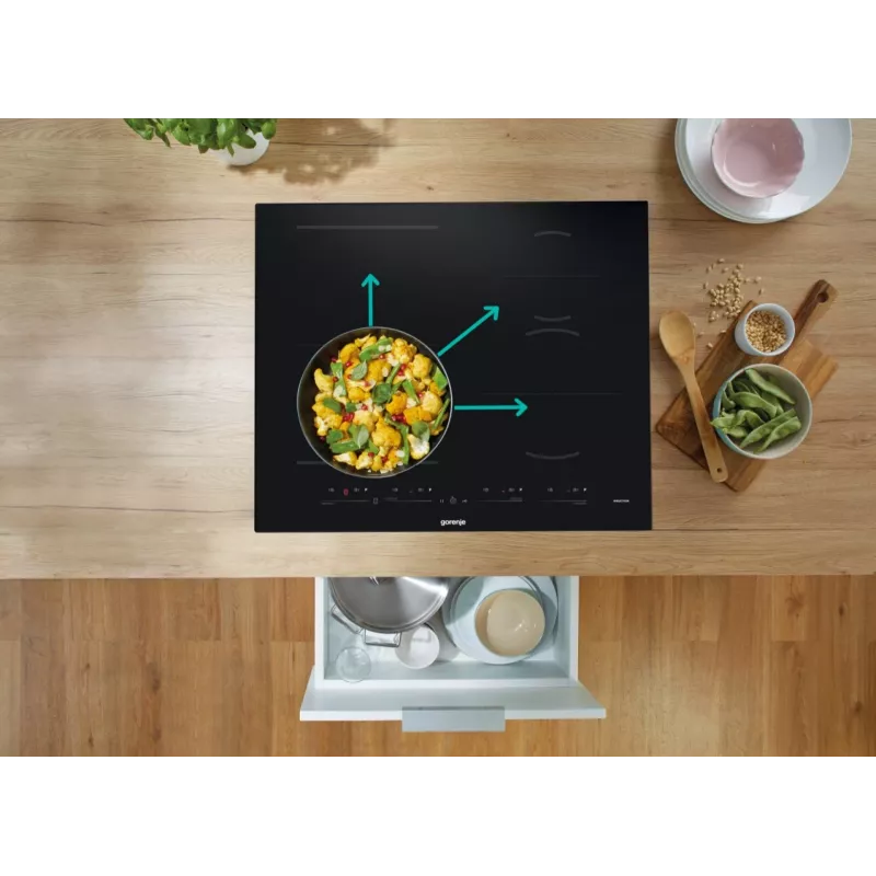 Gorenje Induktsioonpliit GI6432BSC 60 cm Must PowerBoost, Taimer, Lapselukk