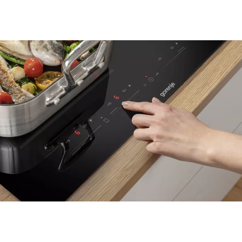 Gorenje Induktsioonpliit GI6432BSC 60 cm Must PowerBoost, Taimer, Lapselukk