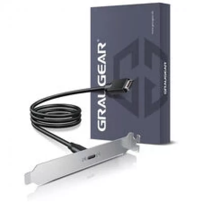 GRAUGEAR G-ETC-20G-B High-Speed USB-C Port Retrofit Kit koos PCI pesa kronsteiniga, 0,5 m, must