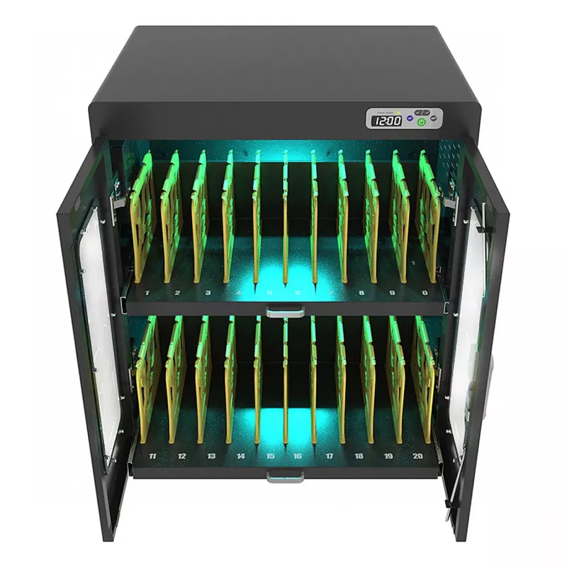 GoodConnections ANTARES N20E sülearvutite laadimiskäru kuni 15,6 inch UVC-desinfitseerimisega, must