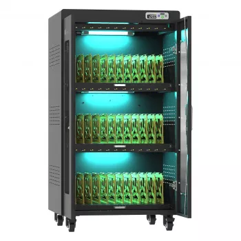 GoodConnections ANTARES PRO N36C sülearvutite laadimiskäru kuni 15,6 inch USB-C 65W port PD3.0 UVC desinfitseerimine must