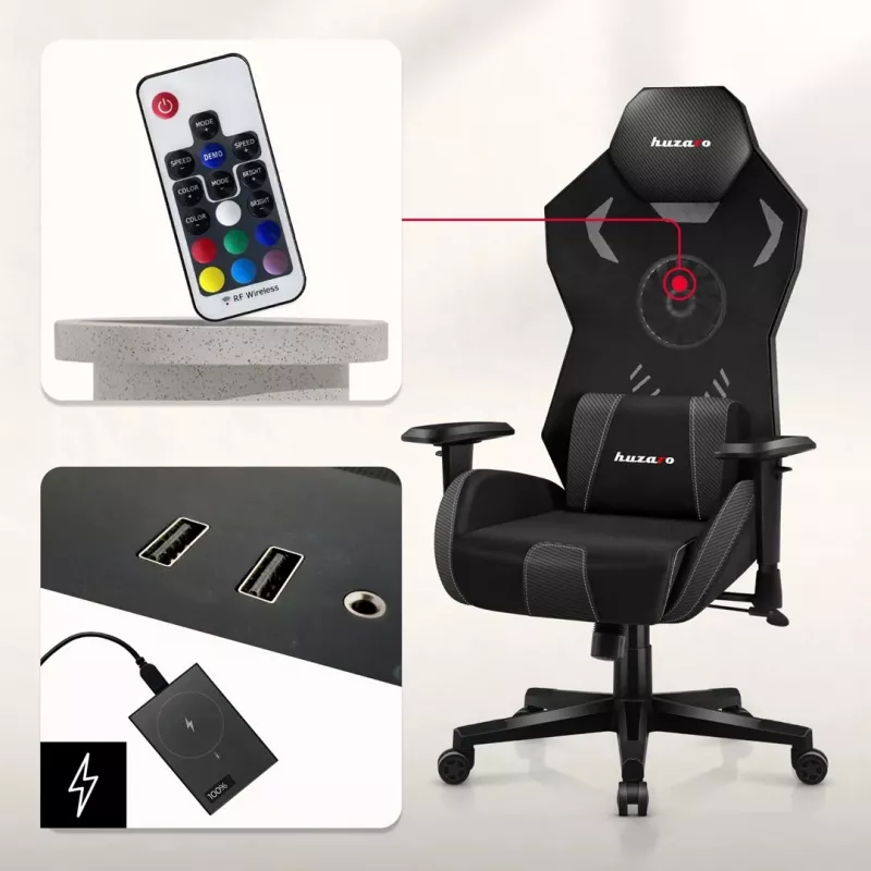 Huzaro Combat 7.6 RGB Must Mängutool