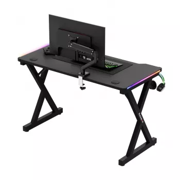 HUZARO Hero 2.3 RGB mängulaud - 1200x600mm, must, Carbon Flex, RGB LED, fikseeritud kõrgus
