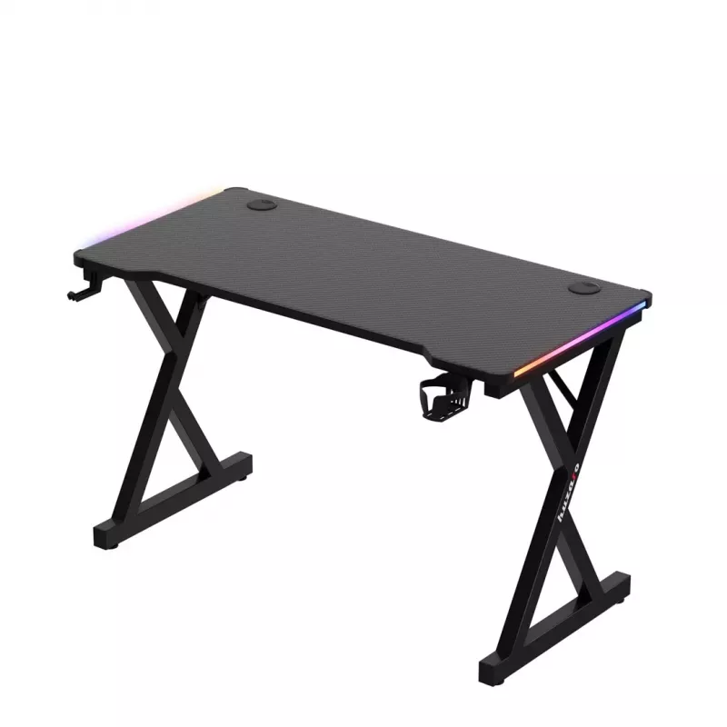 HUZARO Hero 2.3 RGB mängulaud - 1200x600mm, must, Carbon Flex, RGB LED, fikseeritud kõrgus