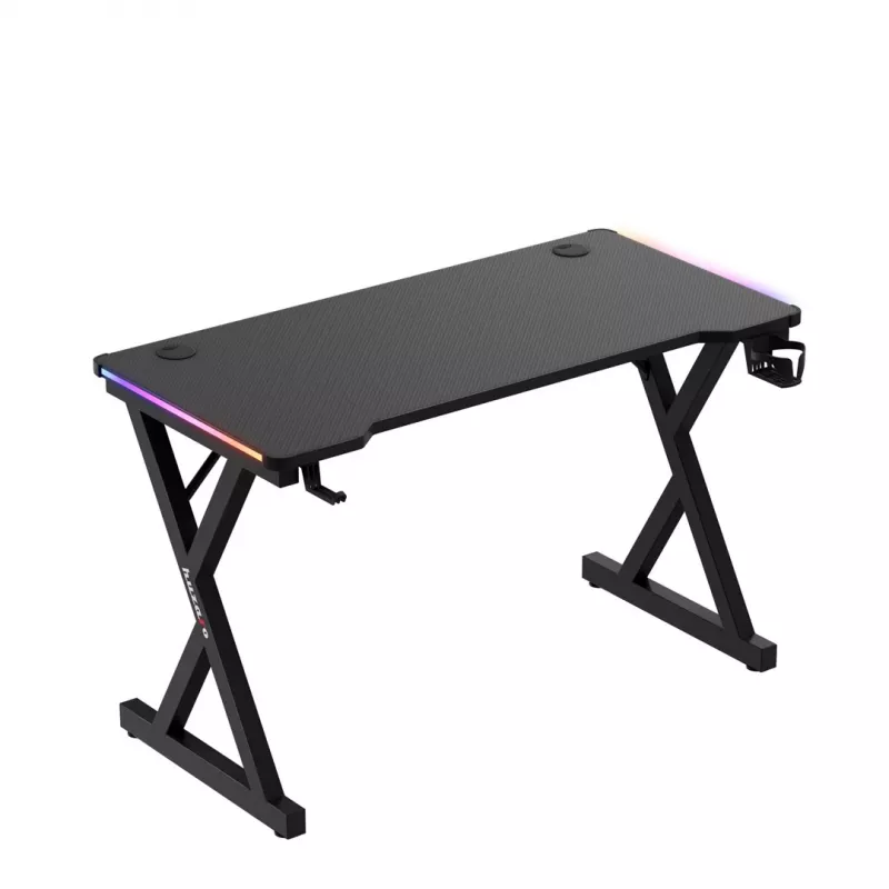 HUZARO Hero 2.3 RGB mängulaud - 1200x600mm, must, Carbon Flex, RGB LED, fikseeritud kõrgus
