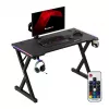 HUZARO Hero 2.3 RGB mängulaud - 1200x600mm, must, Carbon Flex, RGB LED, fikseeritud kõrgus