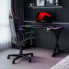 HUZARO Hero 2.3 RGB mängulaud - 1200x600mm, must, Carbon Flex, RGB LED, fikseeritud kõrgus