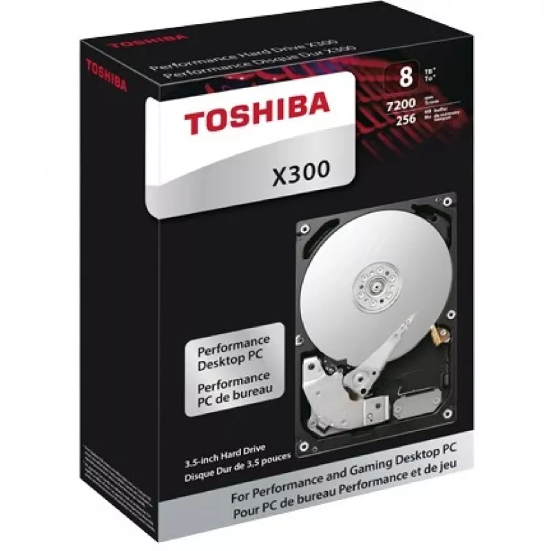 Toshiba X300 Performance 12 TB sisemine kõvaketas 3,5-tolline SATA 6Gb/s 7200 RPM 256 MB puhvermälu