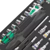 Wera 9722 C Zyklop 1/2 tolli pöörd- ja pesakomplekt, 31-osaline, vahtsisend töökoja kärule, must/hall