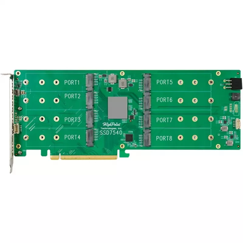 HighPoint Rocket 1508 8x M.2 Port to PCIe 4.0 x16 NVMe HBA C liidesekaart