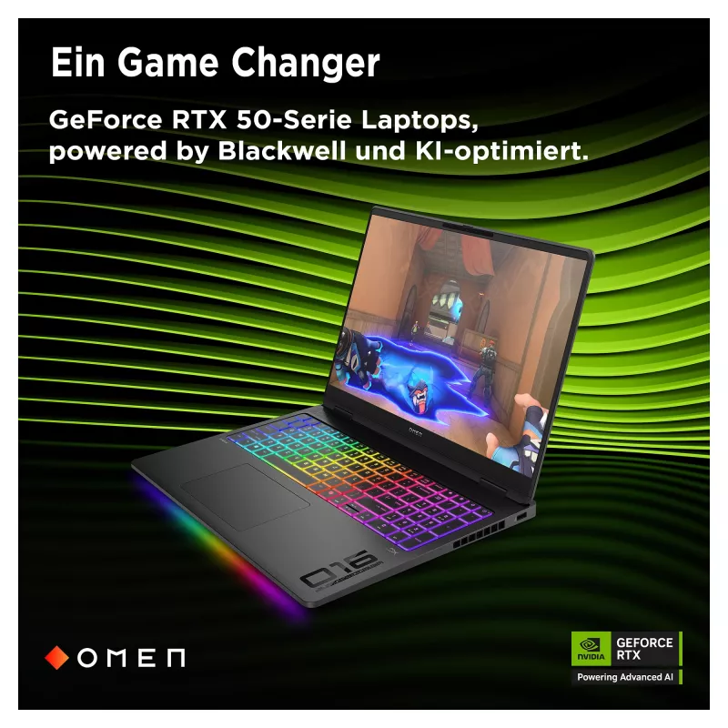 HP OMEN MAX 16-ah0178ng 16.0-tolline QHD IPS 240Hz 500Nits mängusülearvuti, Intel Core Ultra 7 255HX, 32GB RAM, 1TB SSD, RTX 5080, Windows 11 Home