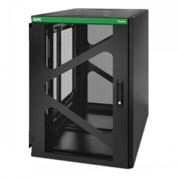 APC NetShelter 18U seinakinnitusega riiulikapp - 19 tolli laius, 520 mm sügavus, must