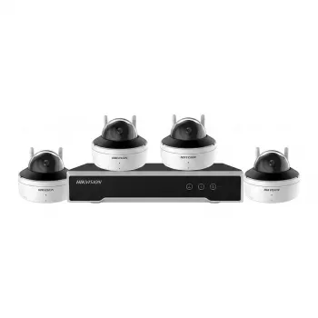 Hikvision NK844W1H-1T(E) 4-kanaliline 4MP NVR ja 4x kupli Wi-Fi turvakaamera süsteem 1TB kõvakettaga
