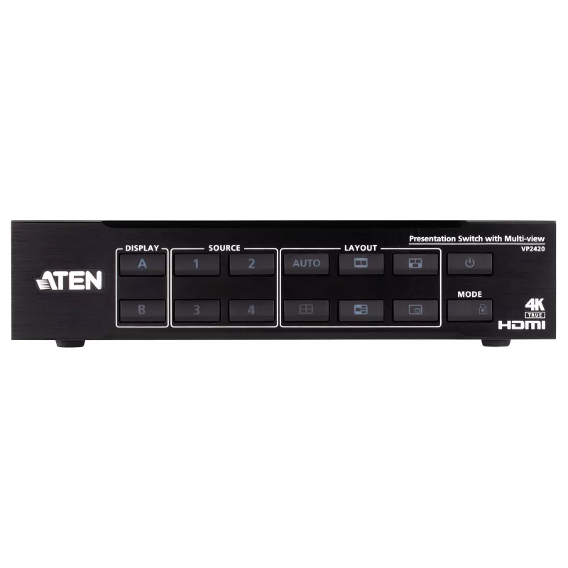 ATEN VP2420 4x2 True 4K Presentation Matrix Switch with Multi View