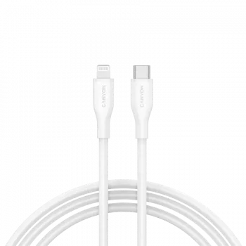 Canyon CLNM60SC10 USB-C to Lightning kaabel 1m 60W MFi silikoon valge