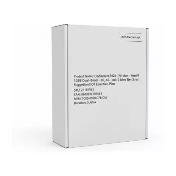 Cradlepoint R920 - Traadita ruuter - WWAN 1GbE kaheriba - 3G, 4G - koos 5-aastase NetCloud Ruggedized IoT Essentials plaaniga