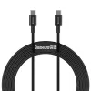 Baseus Superior USB-C to USB-C kaabel 1m Must 100W Kiirlaadimine ja Andmesünkroonimine