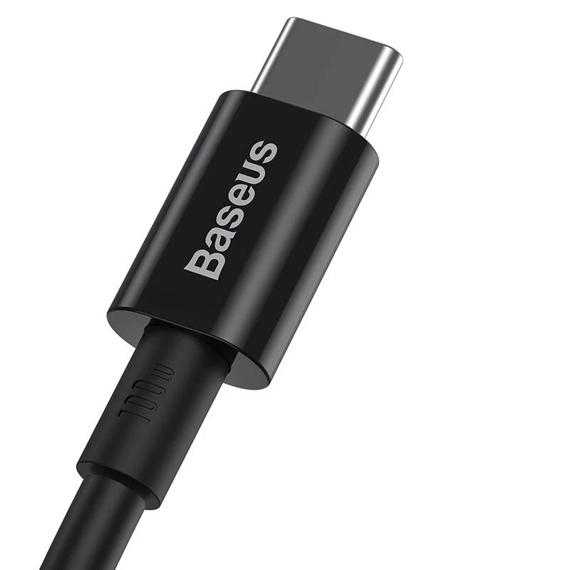 Baseus Superior USB-C to USB-C kaabel 1m Must 100W Kiirlaadimine ja Andmesünkroonimine