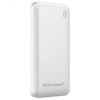 RealPower PB-10000 SSB Power Bank 10000 mAh Solid-State Battery White