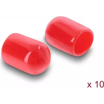 Delock Tolmukork SMA-pistikule, 10 tk, silikoon, punane (60895)