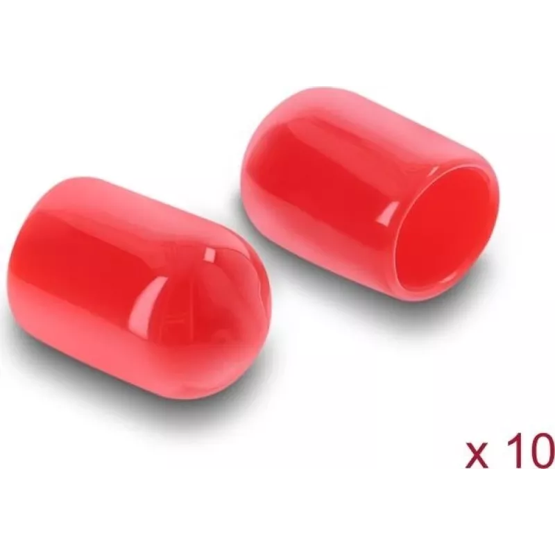 Delock Tolmukork SMA-pistikule, 10 tk, silikoon, punane (60895)