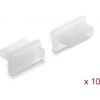 Delock Tolmukate HDMI-A emase pordi jaoks, 10 tk, silikoon, läbipaistev (87423)