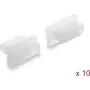 Delock Tolmukate HDMI-A emase pordi jaoks, 10 tk, silikoon, läbipaistev (87423)