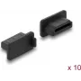 Delock Tolmukate HDMI-A emasele pordile, 10 tk, silikoon, must (87465)