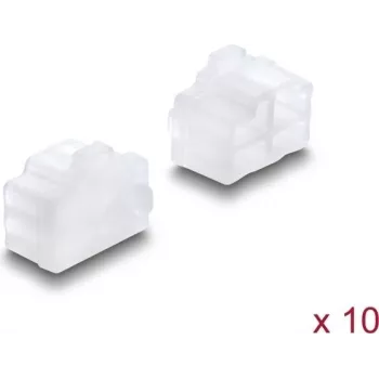 Delock Tolmukaitse RJ45 Pistikupesale 10 Tükki Silikoon Läbipaistev (87493)