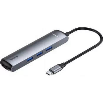 Baseus 7-in-1 USB-C Hub Adapter 2x USB 3.0, HDMI, USB-C PD 100W, SD/TF-kaardilugejaga - Space Grey