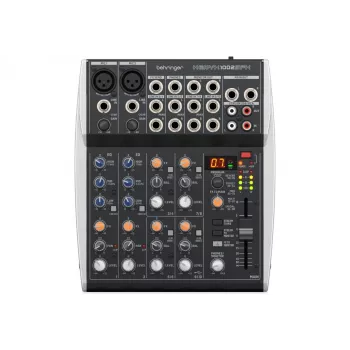 Behringer XENYX 1002SFX Helimikser 10 sisendiga, 2 XENYX mikrofoni eelvõimendiga, 3-ribalise EQ-ga, KLARK TEKNIK FX-protsessoriga, 100 eelseadistusega