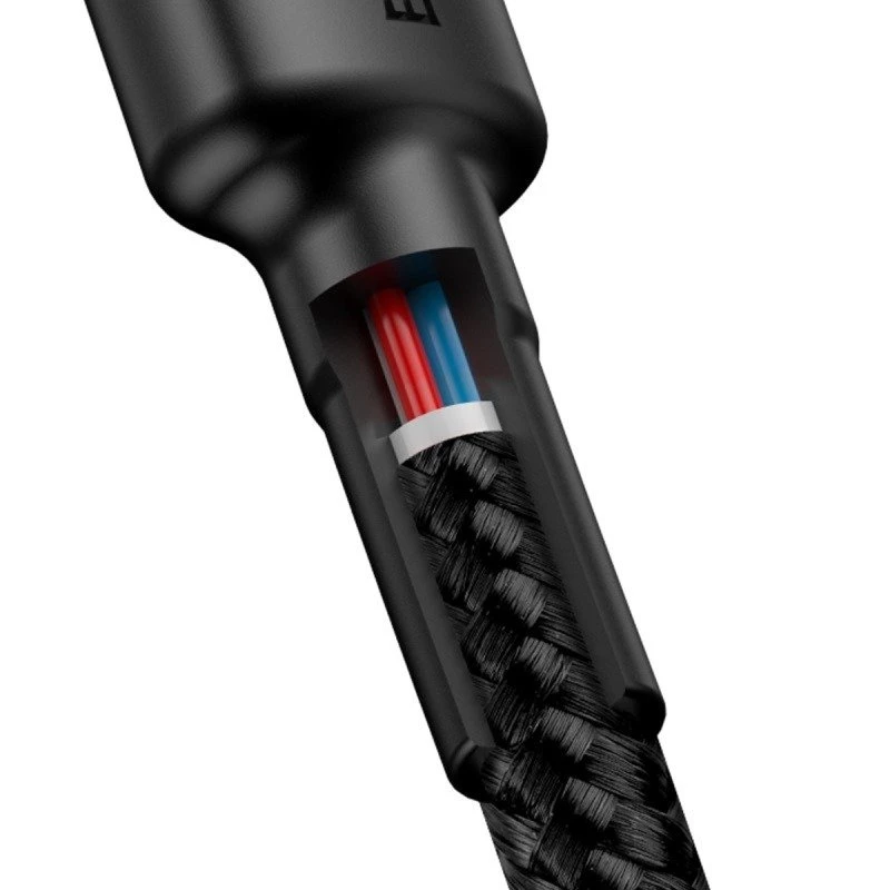 Baseus Cafule USB-C to USB-C kaabel PD 2.0 QC 3.0 60W 1m (Must/Hall)