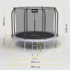 REBEL Active Trampoline PRO 10ft/305 cm koos turvavõrguga, must/sinine