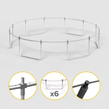 REBEL Active Trampoline PRO 14ft/427 cm with Safety Net and Ladder