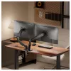 Equip kahe monitori lauakinnitus 17-32 inch ekraanidele, 360° pöörlemine, gaasivedru, 9 kg kandevõime, must