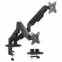 Equip kahe monitori lauakinnitus 17-32 inch ekraanidele, 360° pöörlemine, gaasivedru, 9 kg kandevõime, must