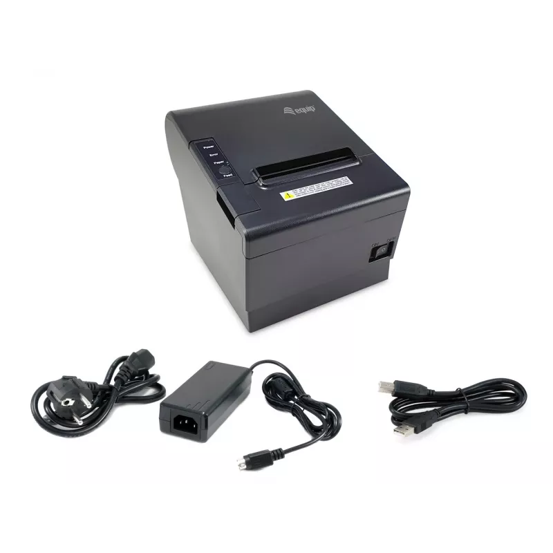 Equip 58/80mm termiline POS-kviitungiprinter automaatse lõikuriga, USB/Bluetooth/WiFi/kassasahtli ühendus, must