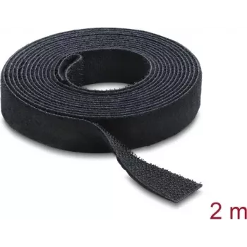 Delock Konks- ja aaslindirull must L 2 m x L 13 mm (19030)