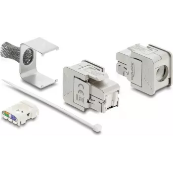 Delock Keystone Moodul RJ45 Emane LSA Cat.6A Varjestatud Varjestuspunutisega Tööriistavaba (91084)