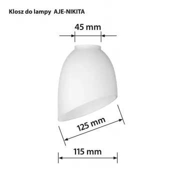 Activejet Lambivarju Nikita Valge Tekstiilkangas Silindriline E27 300mm