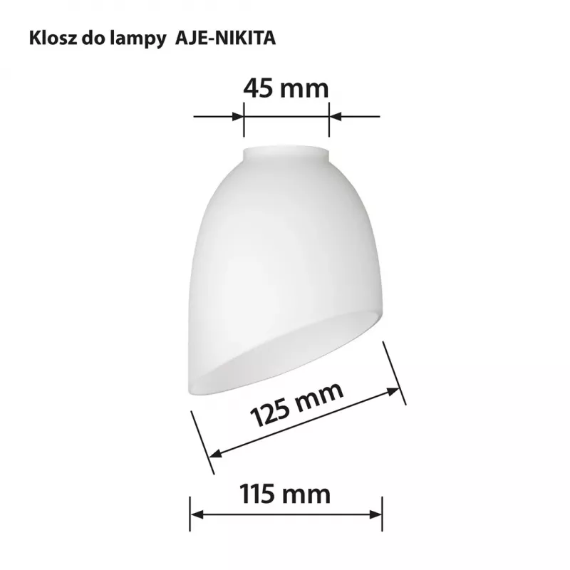 Activejet Lambivarju Nikita Valge Tekstiilkangas Silindriline E27 300mm