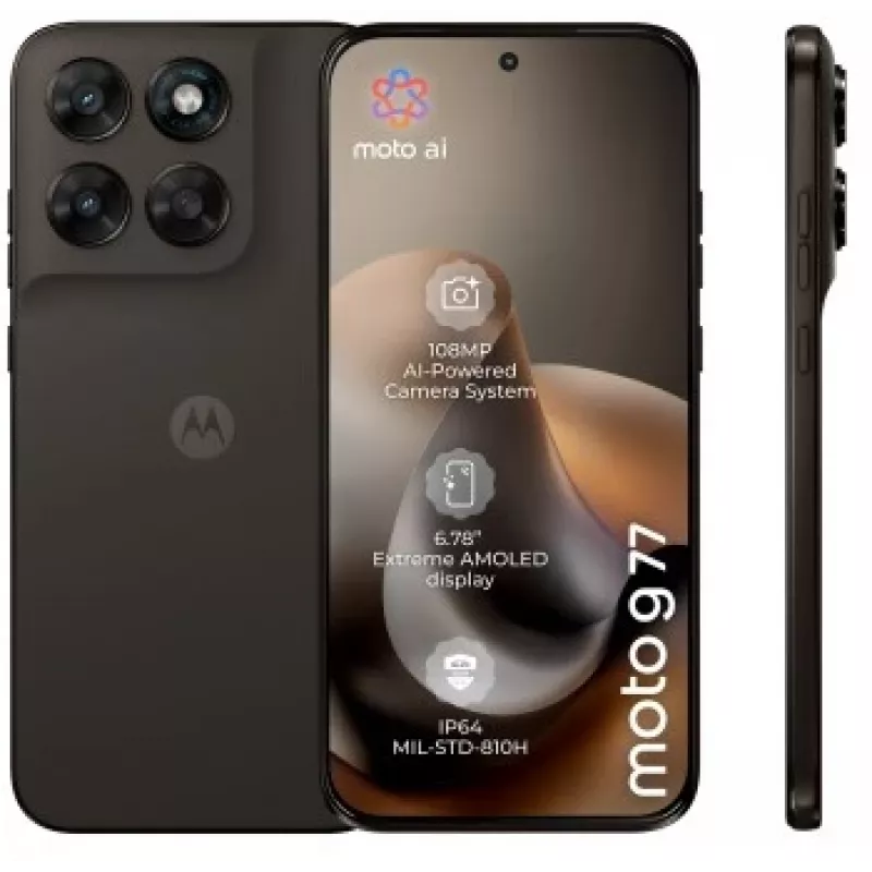MOTOROLA G77 8GB 128GB 6.78 tolli pOLED 120Hz 108MP Dual SIM 5G Must Oliiv