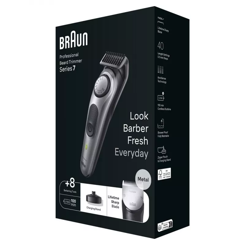 Braun BT7420 Habemeajaja - Mitmeotstarbeline Trimmer - Must/Hall